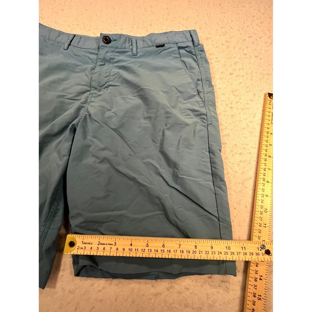 Hurley Hybrid Walk Shorts Mens 34 Light Blue Stretch Mid‎ Rise Performance Golf - Picture 9 of 10
